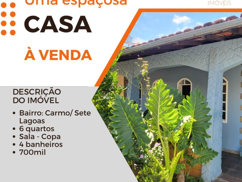 EXCELENTE OPORTUNIDADE CASA 06 QUARTOS BAIRRO CARMO