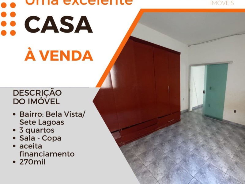 EXCELENTE OPORTUNIDADE CASA À VENDA 03 QUARTOS BAIRRO BELA VISTA