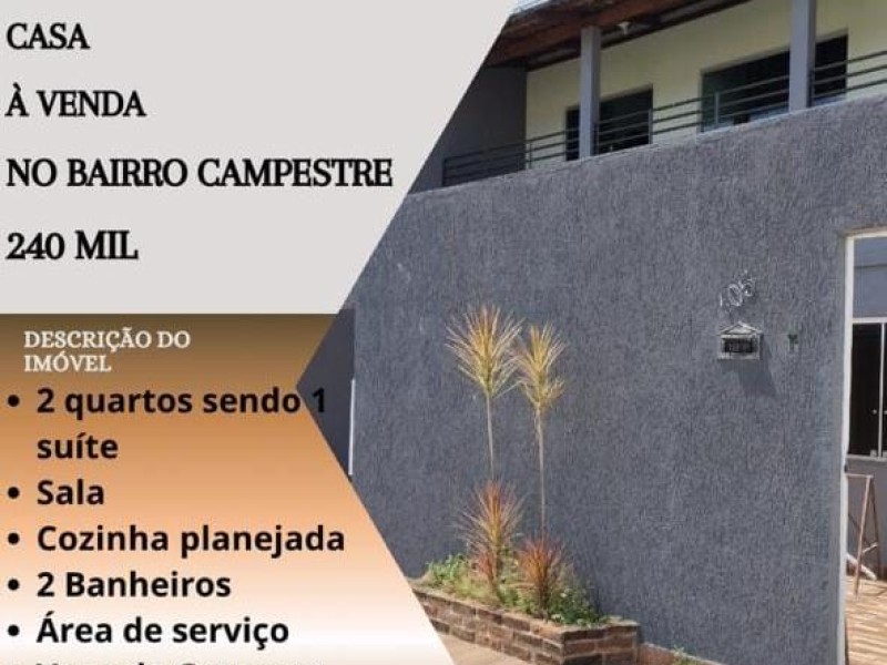 Linda casa á venda no bairro Campestre
