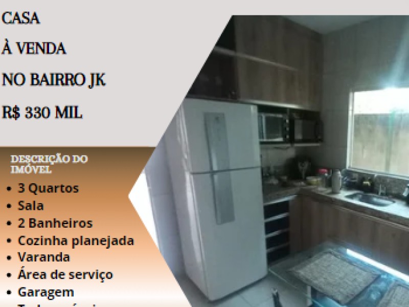 Linda casa á venda no JK!