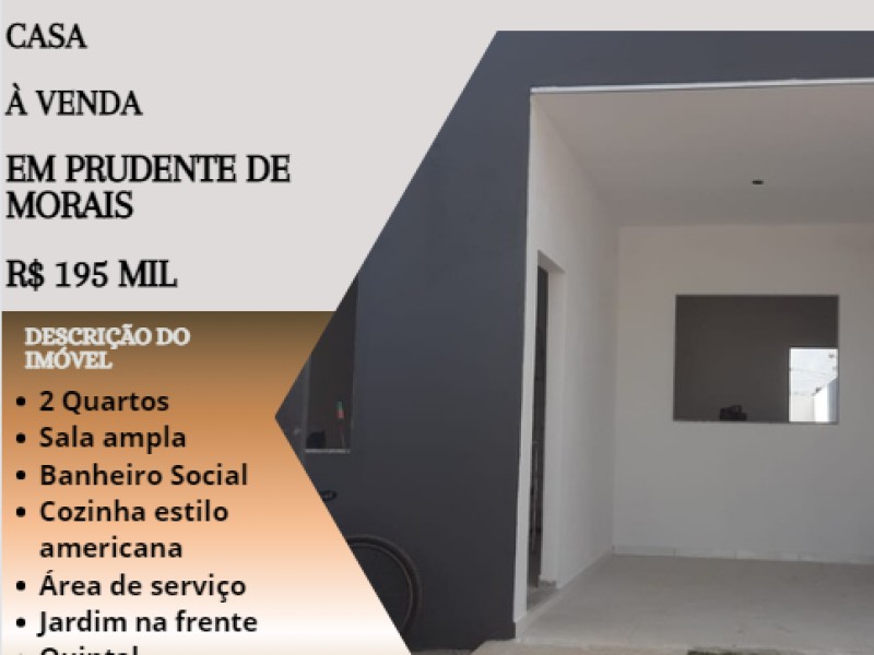Excelente casa á venda em Prudente de Morais!