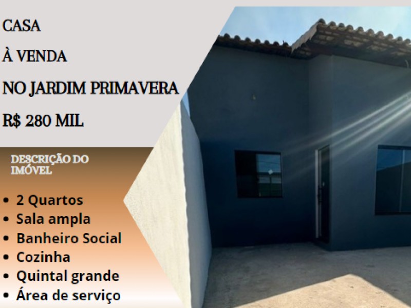 Incrível casa á venda no Jardim Primavera!