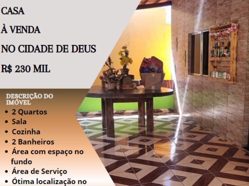 Linda casa á venda no bairro Cidade de Deus!