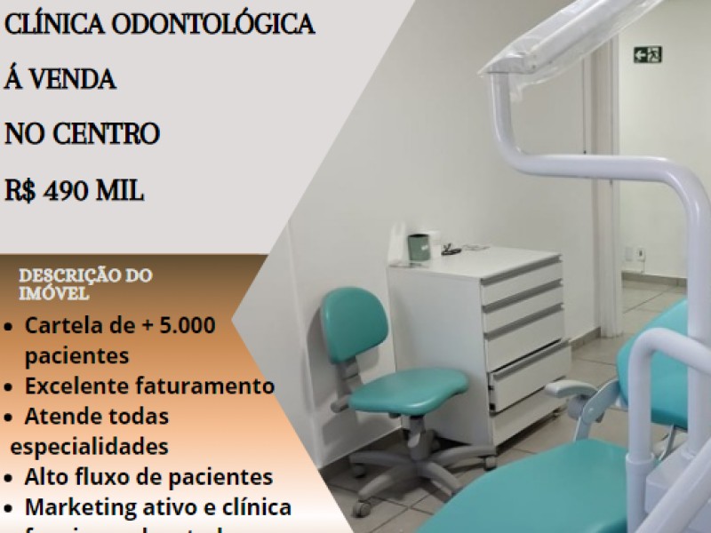 Ótima Clínica Odontológica á venda no Centro!