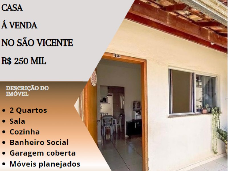 Linda casa á venda no São Vicente!