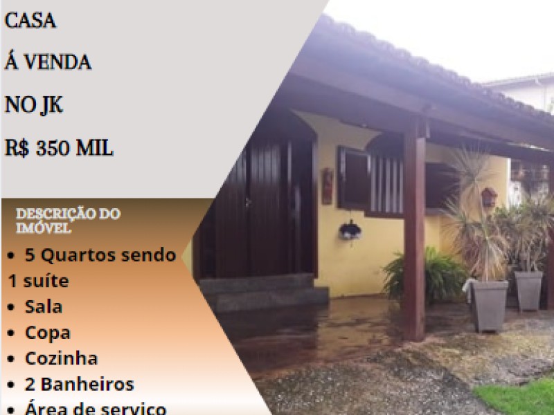 Linda casa á venda no JK!