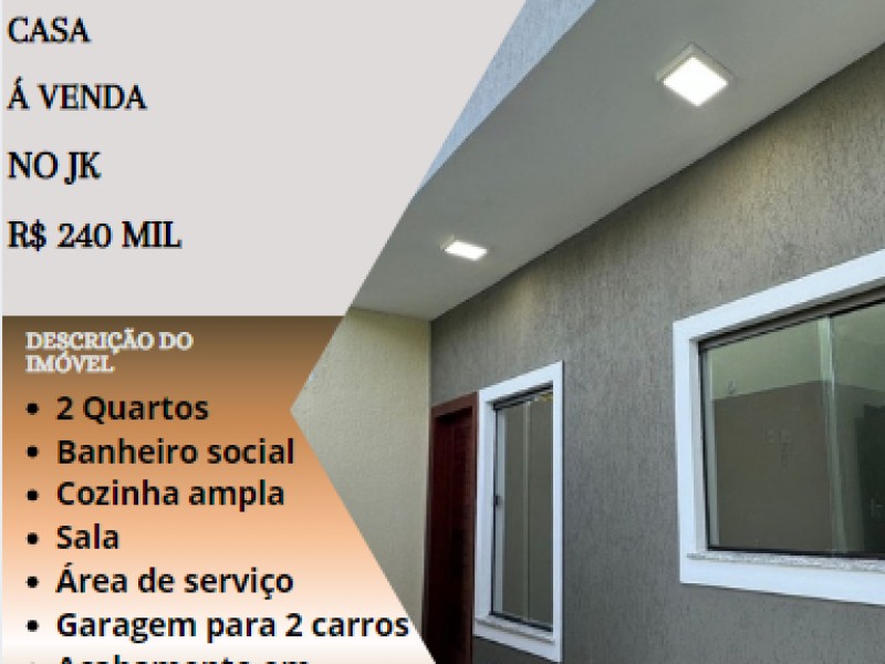 Linda casa á venda no JK!