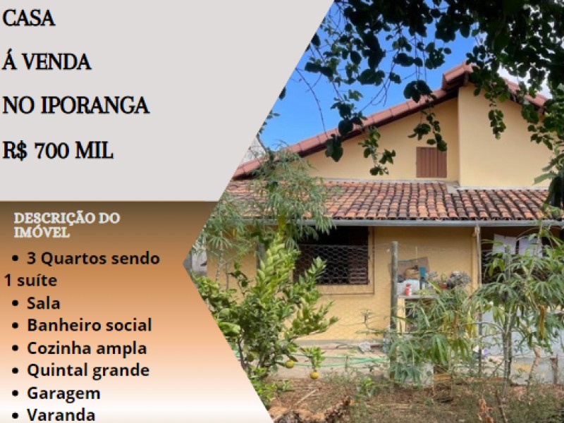 Excelente casa á venda no Iporanga!