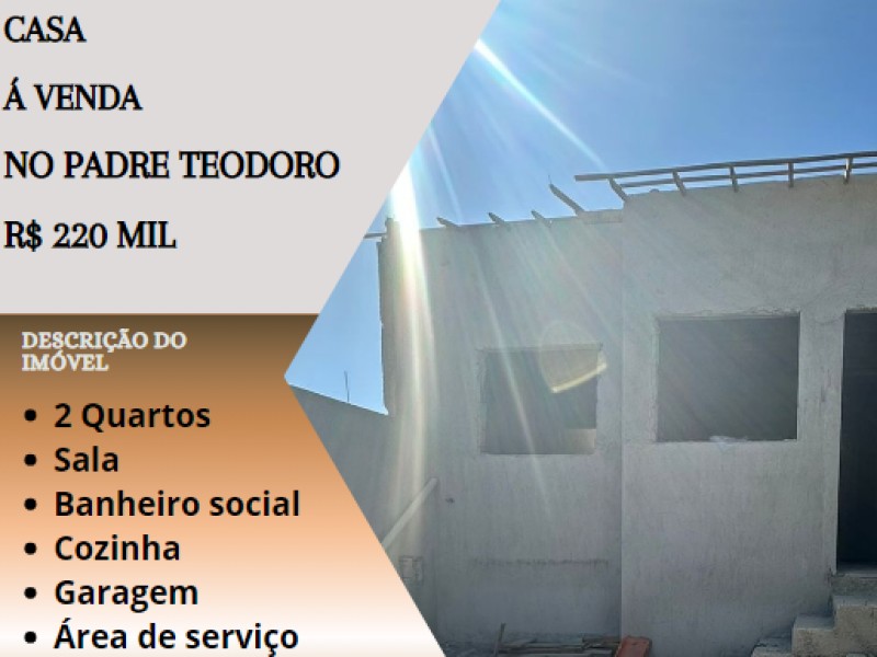 Linda casa á venda no Padre Teodoro!