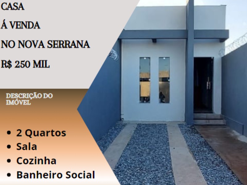 Linda casa á venda no Nova Serrana!