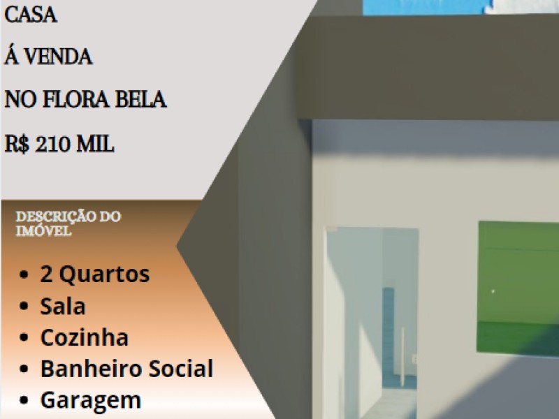 Linda casa á venda no Flora Bela!