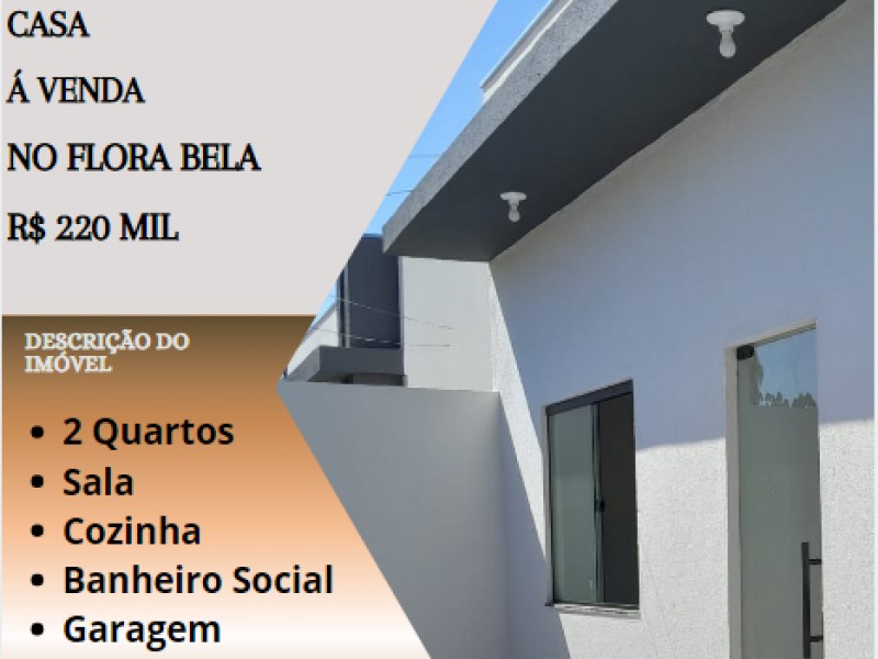 Linda casa á venda no Flora Bela!
