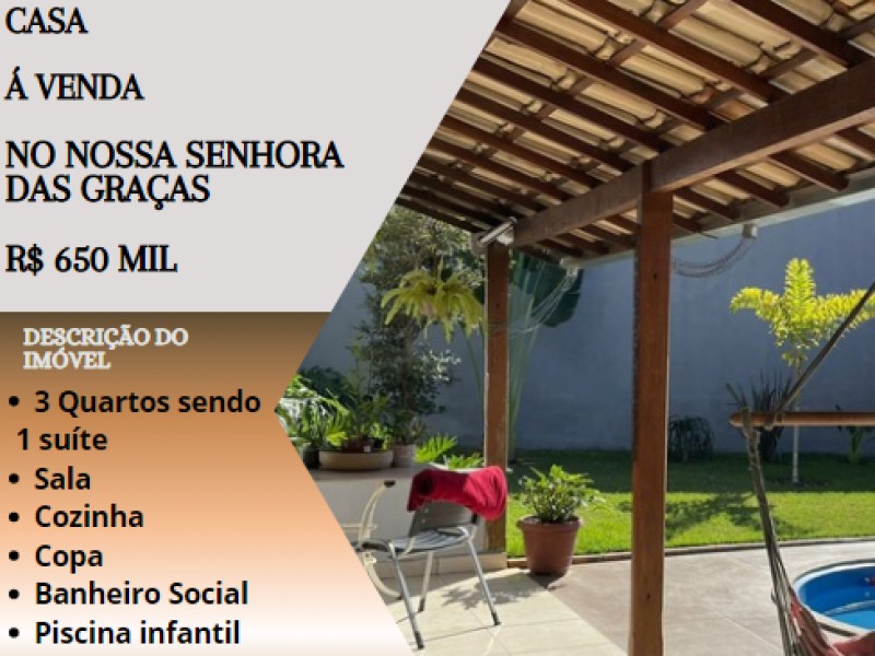 Excelente casa á venda no Nossa Senhora das Graças!