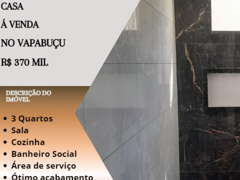 Excelente casa á venda no Vapabuçu!