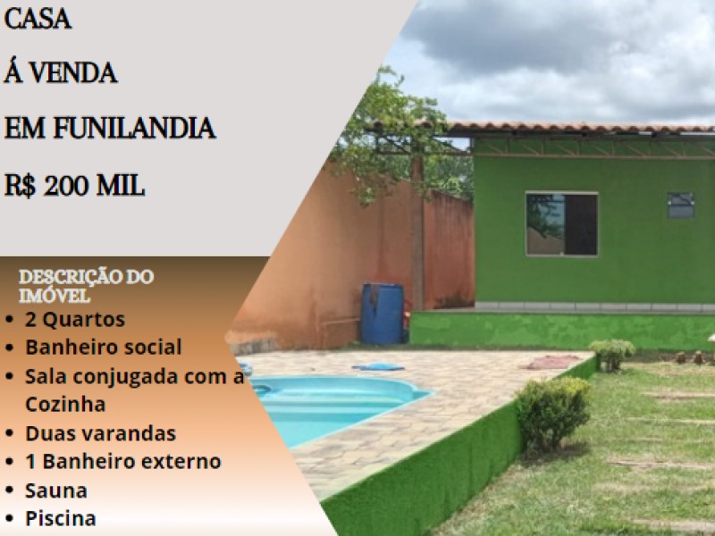 Ótima casa á venda em Funilandia!