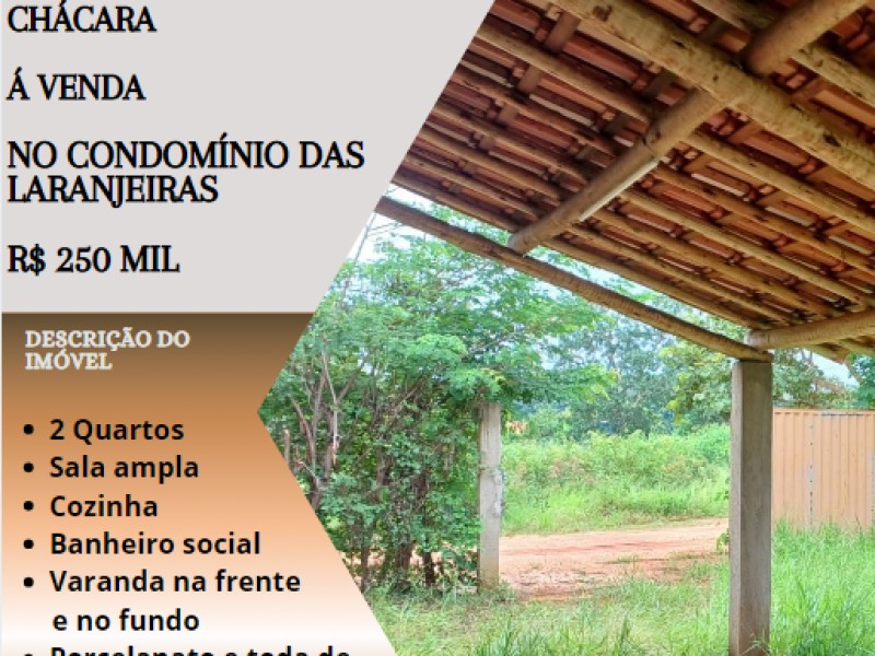 Linda Chácara á venda no Condomínio das Laranjeiras! 