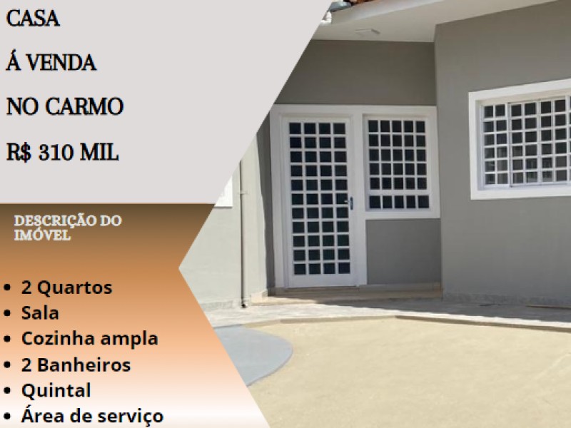 Excelente casa á venda no Carmo!