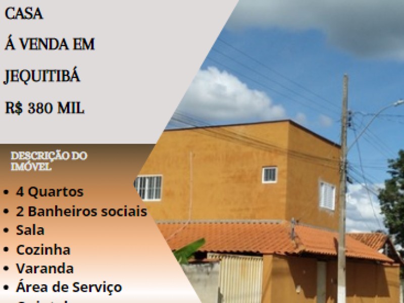 Ótima casa á venda em Jequitibá!