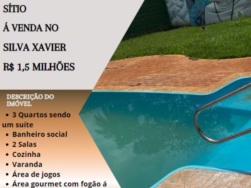 Lindo sítio á venda no Silva Xavier!