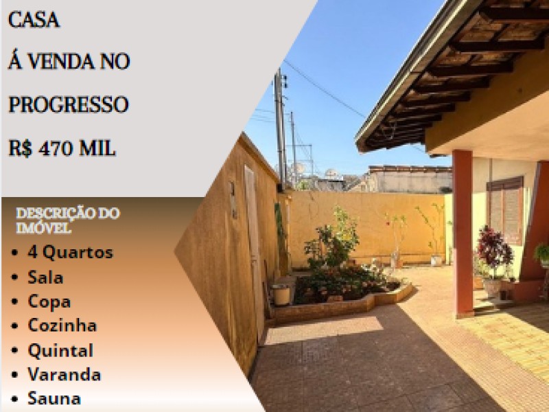 Ótima casa á venda no Progresso!