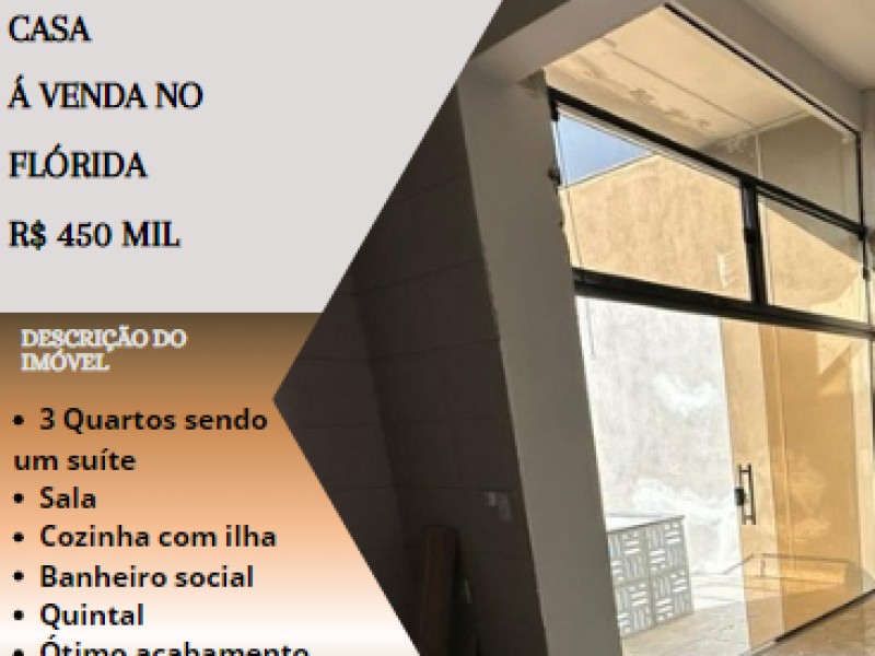 Linda casa á venda no bairro Flórida!