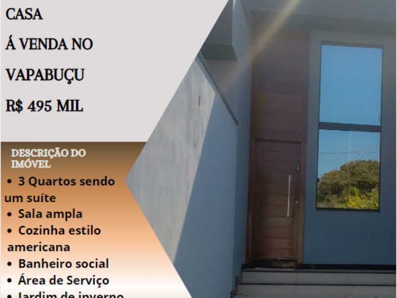 Belíssima casa á venda no Vapabuçu!
