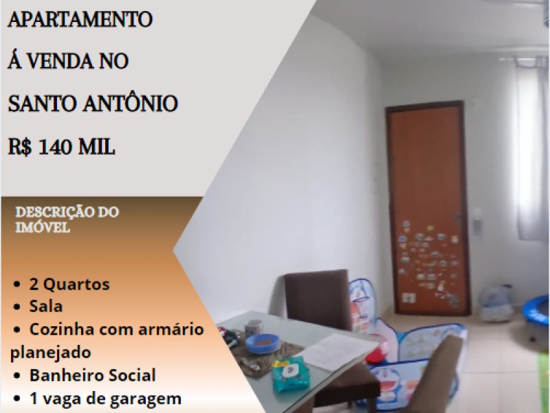 Aconchegante apartamento á venda no Santo Antônio!