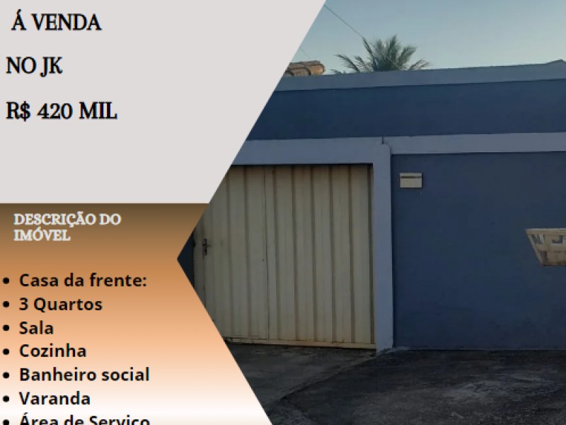 Ótimas casas á venda no JK!