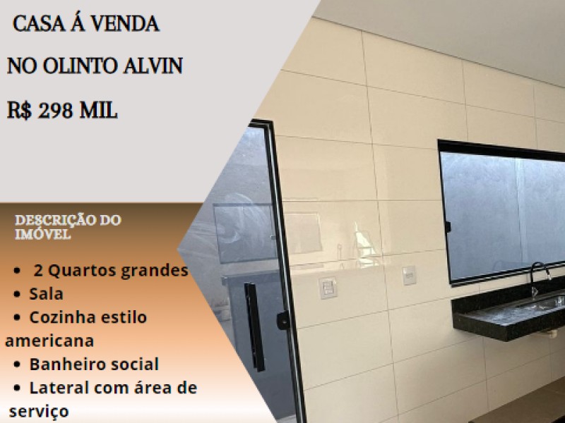Linda casa á venda no bairro Olinto Alvin!