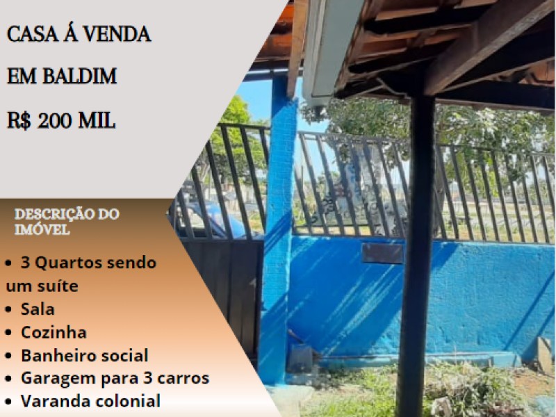 Ótima casa á venda em Baldim!