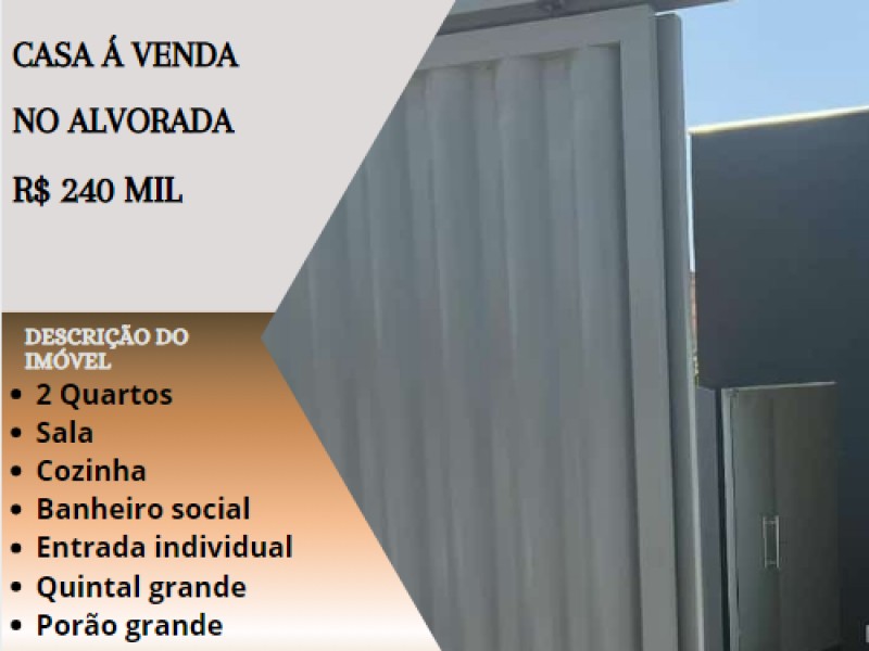Ótima casa á venda no Alvorada!