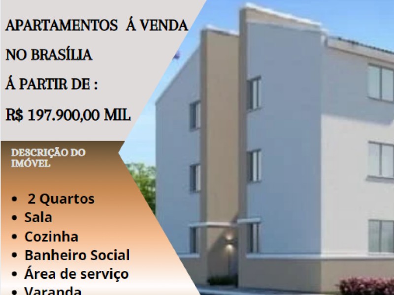Excelentes apartamentos á venda no bairro Brasília!