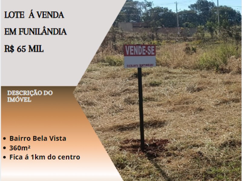 Ótimo lote á venda em Funilândia! 