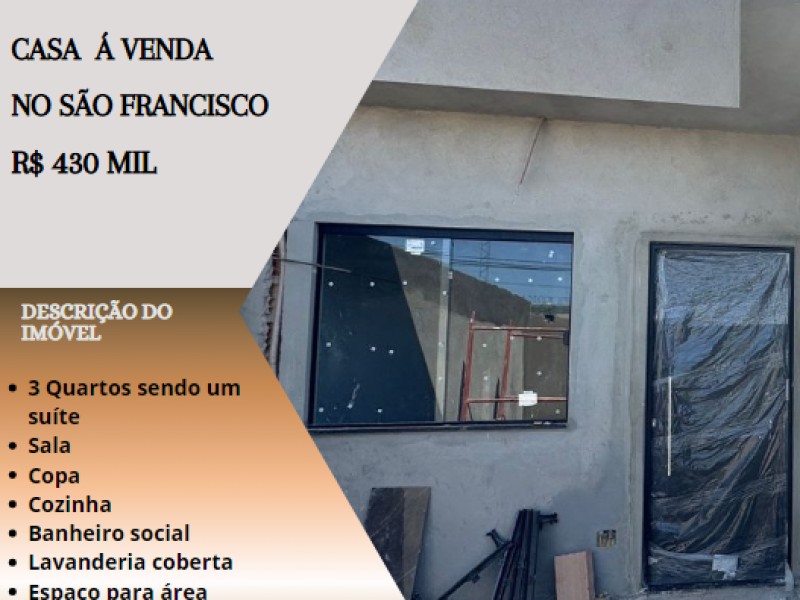 Linda casa á venda no São Francisco!