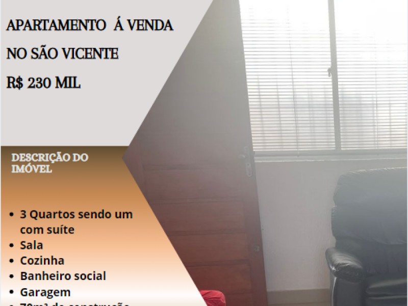 Lindo apartamento á venda no São Vicente!