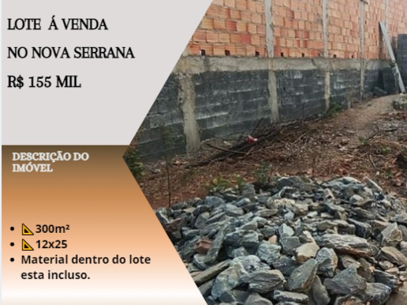 Ótimo lote á venda no Nova Serrana!