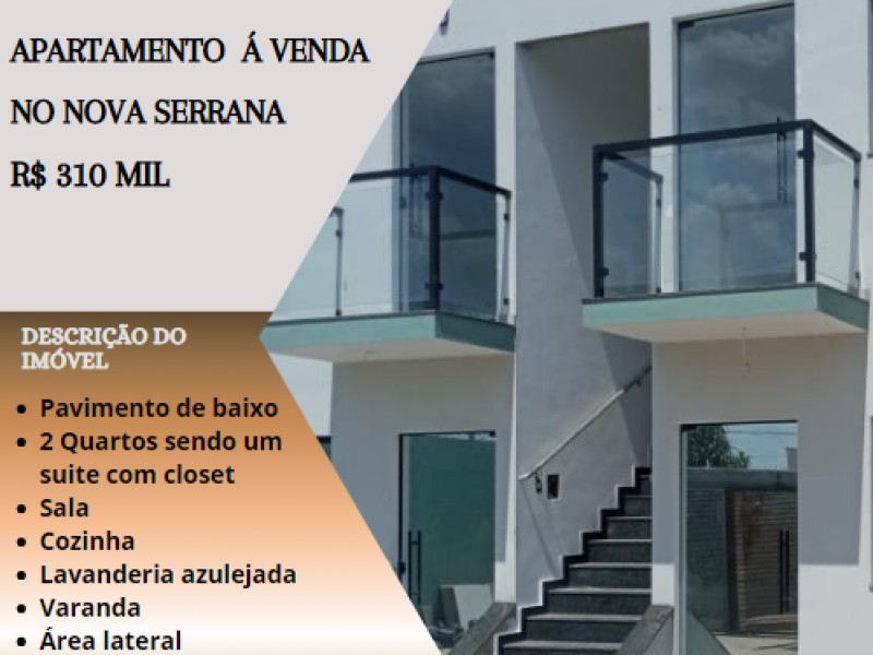 Lindo apartamento á venda no Nova Serrana!