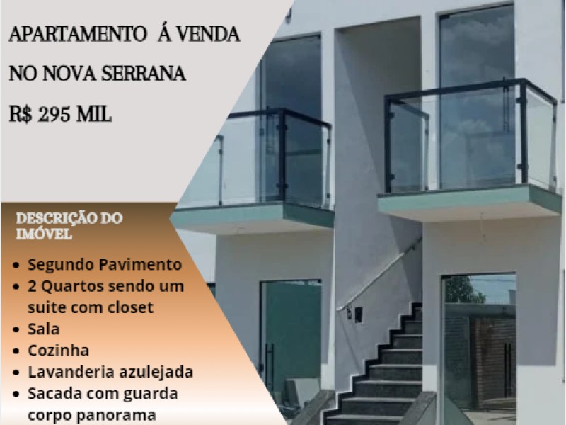Lindo apartamento á venda no Nova Serrana!