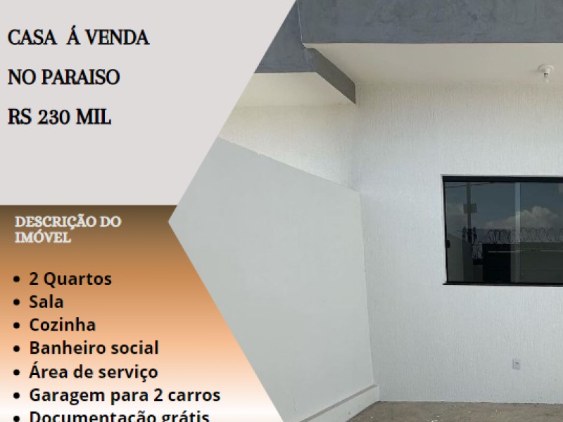 Linda casa á venda no Paraiso!