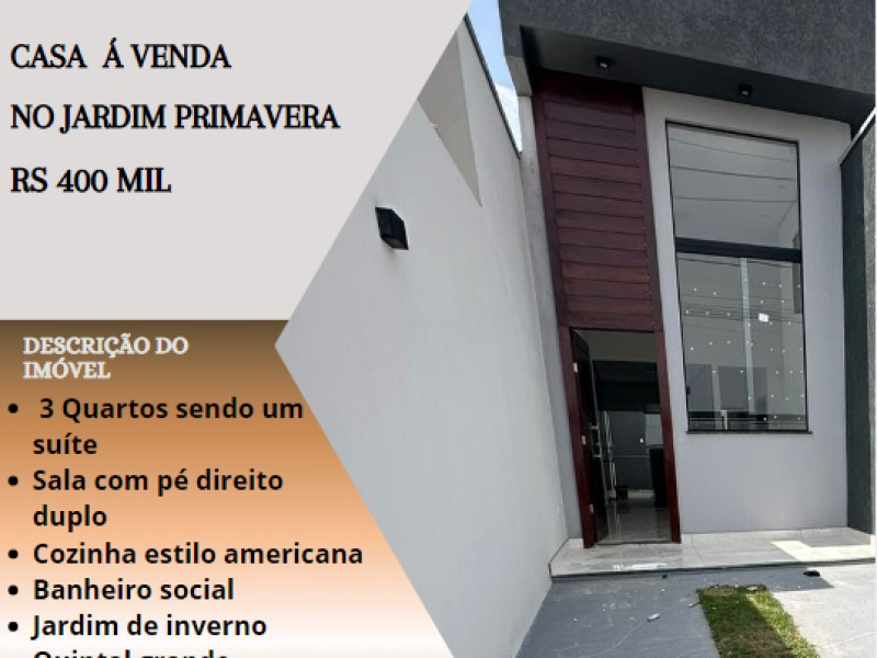 Excelente casa á venda no Jardim Primavera!