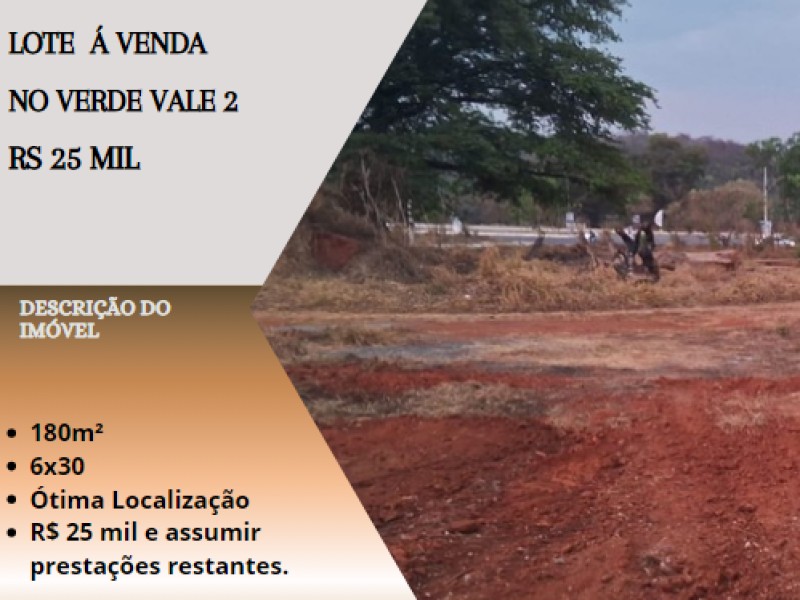Ótimo lote á venda no Verde Vale 2!