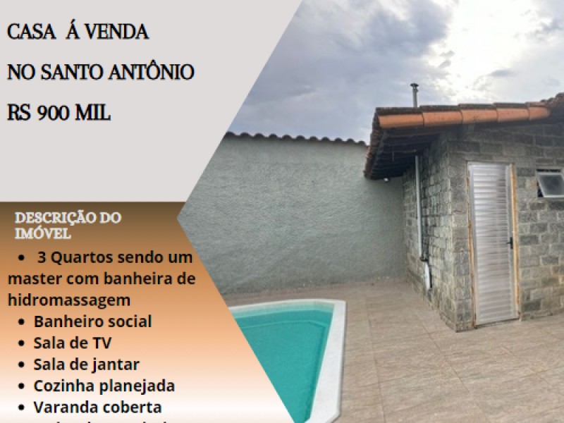 Excelente casa á venda no Santo Antônio!