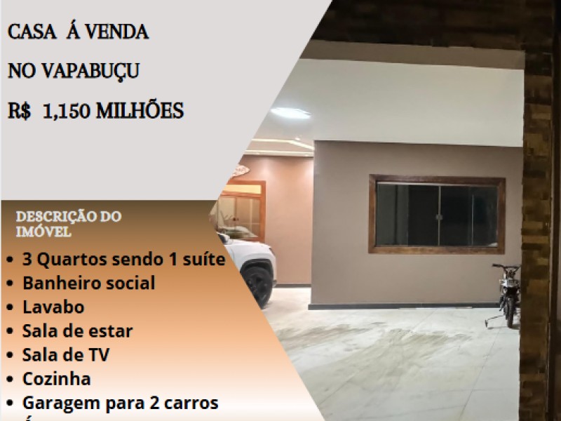 Belíssima casa á venda no Vapabuçu!