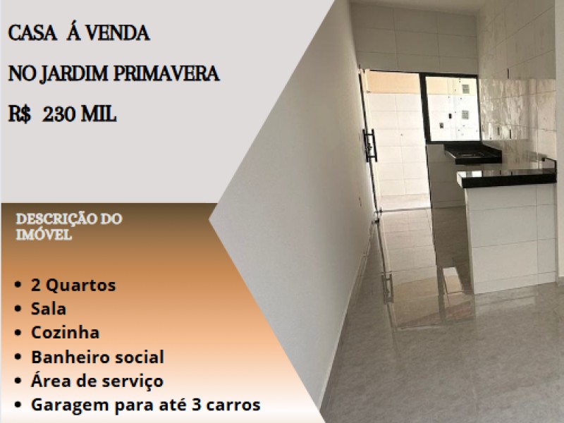 Linda casa á venda no Jardim Primavera!