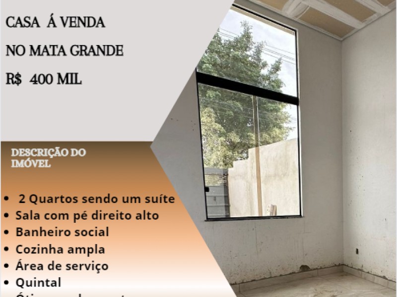 Linda casa á venda no Mata Grande!