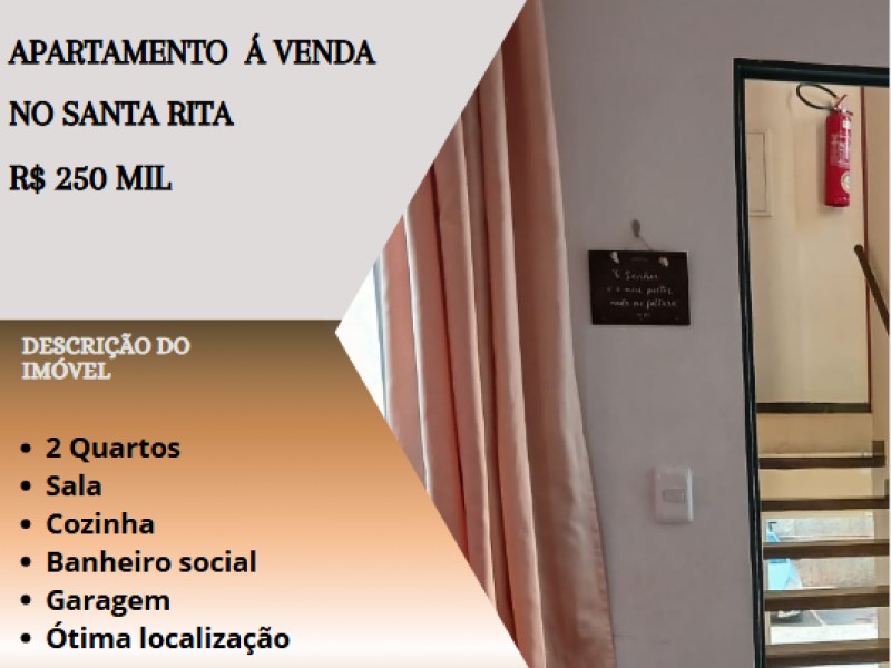 Ótimo apartamento á venda no Santa Rita!