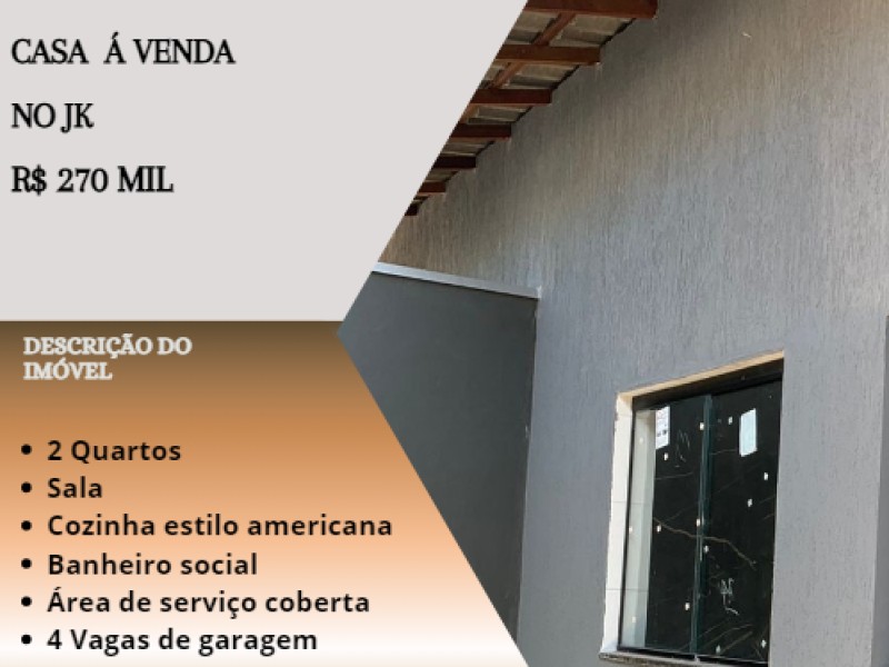 Ótima casa á venda no JK !