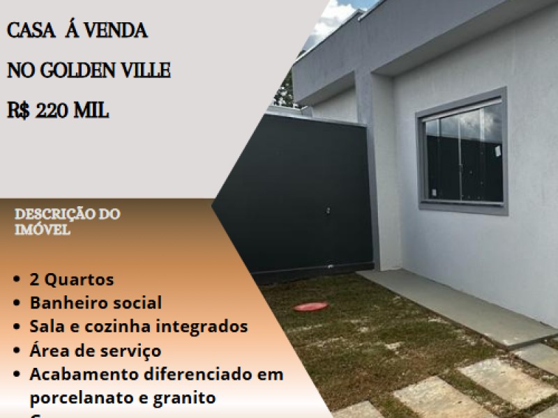 Linda casa á venda no Golden Ville!