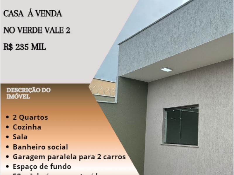 Linda casa á venda no Verde Vale 2 ! 