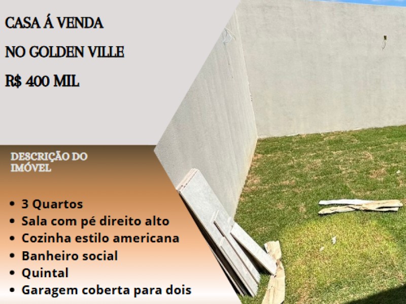 Linda casa á venda no Golden Ville!